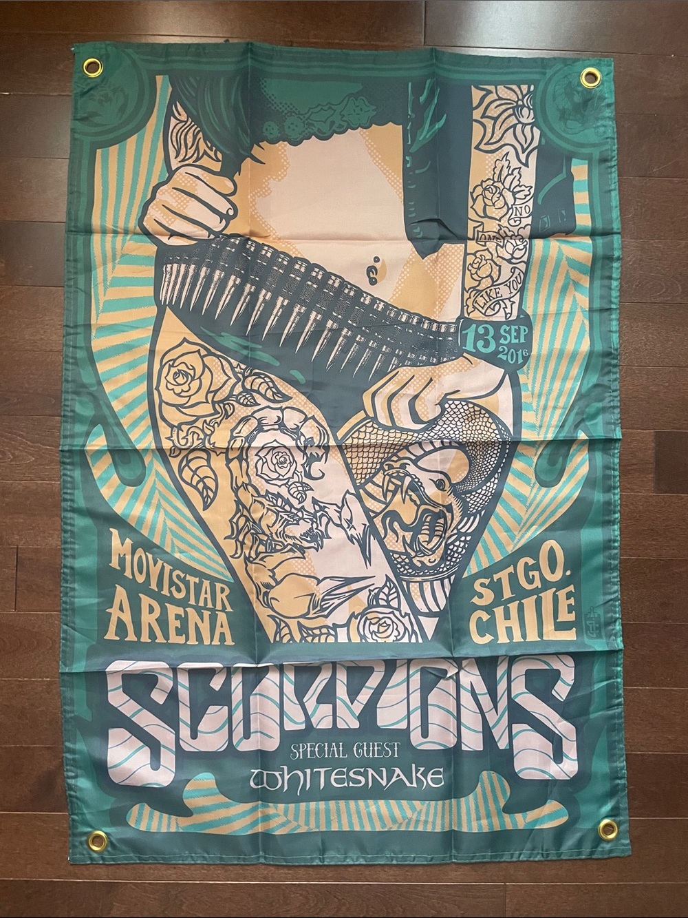 Scorpions & Whitesnake 2016 concer banner / flag
